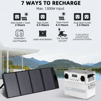 ANSUN 2200W High-Quality Solar Generator – Outdoor Portable Power Station