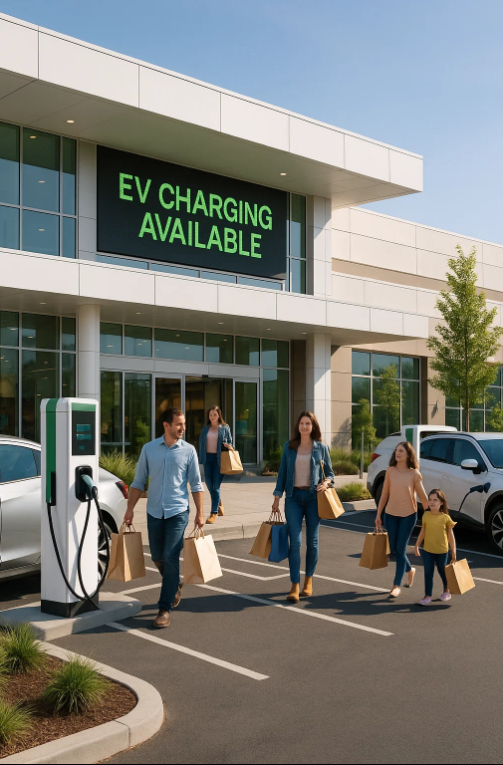 stații încărcare centre comerciale România