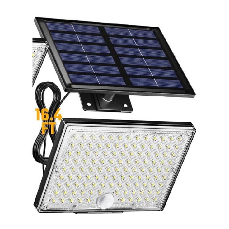 Aplică solară de perete cu senzor de mișcare JY-AWL01, 300 lm, LiFePO4 – B: panou solar integrat