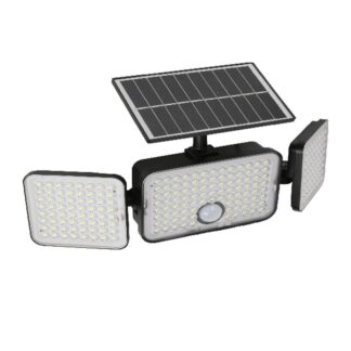Aplică solară cu 3 capete reglabile și senzor JY-AWL02, până la 750 lm – A: 500 lm, 1200 mAh, 323 × 216 × 55 mm