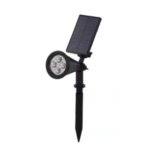 Proiector solar de grădină cu țăruș JY-APL02, cap reglabil – O culoare (alb cald / alb / roșu / verde / albastru / galben)