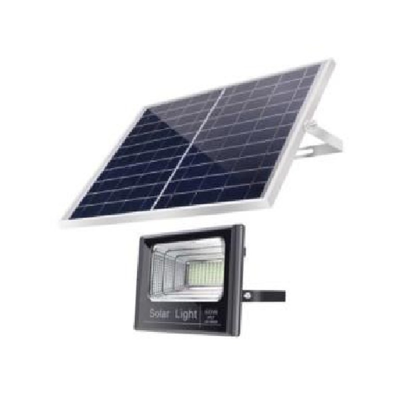 Proiector solar LED cu panou separat și telecomandă, seria CFL (40–600 W) – 500 W: panou 55 W, baterie 42 Ah, 1020 LED