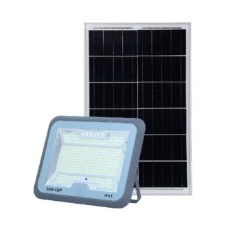 Proiector solar LED profesional, seria DFL (20–30 W), LED 5730 – 20 W: panou 20 W, baterie 13 Ah, 208 LED 5730