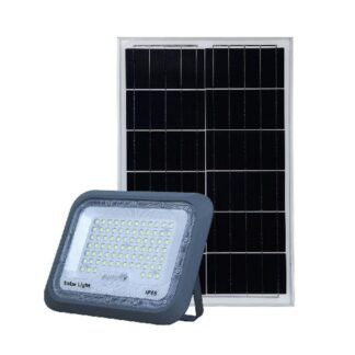 Proiector solar LED de mare putere, seria GFL (25–120 W), LiFePO4 – 25 W: panou 25 W, baterie 20 Ah
