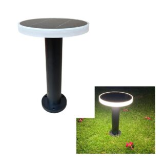 Stâlp solar de grădină JY-GL06, 38–150 cm, 430 lm – 38 cm (cu bază)